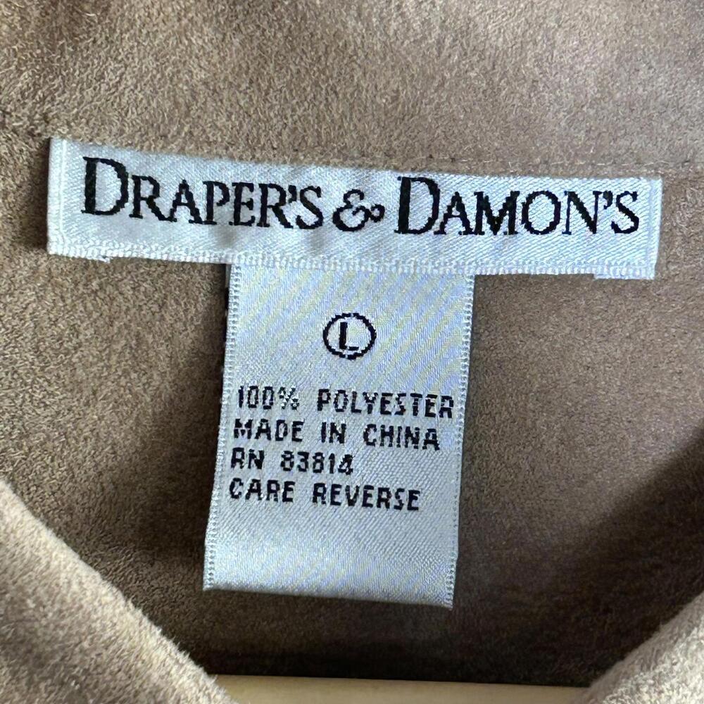 Draper's & Damon's Women's Beige/ Tan Button Up Shirt Size L Western Boho - Picture 4 of 4